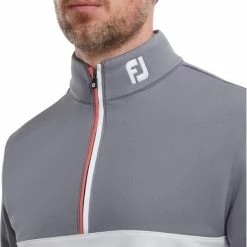 FOOTJOY COLOUR BLOCKED CHILL-OUT GOLF PULLOVER – GRAPHITE / WHITE -CLUBS Sales Shop 164E92C1 0297 47FD 118E7310B1F3B5D5 600x600 1