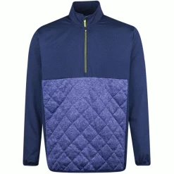 ISLAND GREEN CONTRAST YOKE PULLOVER – NAVY