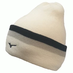 MIZUNO BREATH THERMO KNIT GOLF BEANIE HAT – WHITE