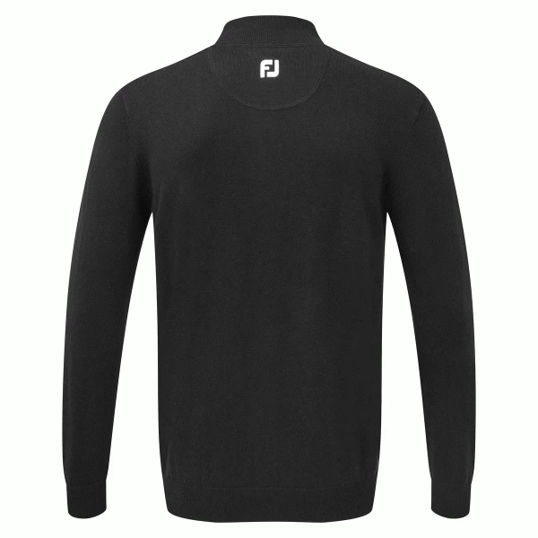 FOOTJOY WOOL BLEND 1/2 ZIP GOLF PULLOVER – BLACK 4 FOOTJOY WOOL BLEND 1/2 ZIP GOLF PULLOVER – BLACK - Image 2