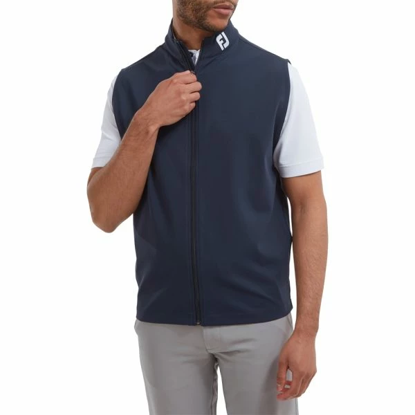 FOOTJOY FULL-ZIP KNIT GOLF VEST – NAVY 4 FOOTJOY FULL-ZIP KNIT GOLF VEST – NAVY - Image 2