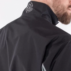 GALVIN GREEN ABE GORE-TEX WATERPROOF 1/2 ZIP GOLF JACKET – SHARKSKIN / BLACK / WHITE -CLUBS Sales Shop ABE SHARKBLACK2 600x600 1