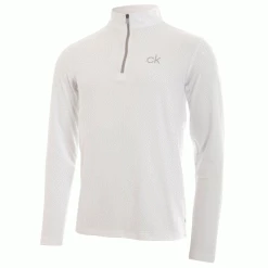 CALVIN KLEIN NEWPORT 1/2 ZIP GOLF PULLOVER – WHITE