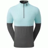 FOOTJOY COLOUR BLOCK CHILL-OUT GOLF SWEATER – AQUA SURF / LAVA -CLUBS Sales Shop COLOURBLOCK MIDLAYER LAVA 600x600 1