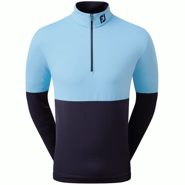 FOOTJOY COLOUR BLOCK CHILL-OUT GOLF SWEATER – TRUE BLUE / NAVY 3 FOOTJOY COLOUR BLOCK CHILL-OUT GOLF SWEATER – TRUE BLUE / NAVY