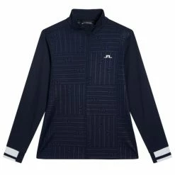 J.LINDEBERG DANNY DEBOSSED MIDLAYER – NAVY