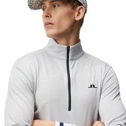 J.LINDEBERG DANNY DEBOSSED MIDLAYER – HIGH RISE -CLUBS Sales Shop DANYMID GREY 5 600x600 1