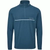 OSCAR JACOBSON DARWIN 1/4 ZIP PULLOVER – TEAL