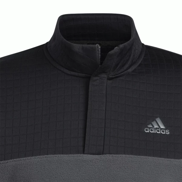 ADIDAS DWR BLOCK 1/4-ZIP GOLF SWEATSHIRT – BLACK / GREY SIX 5 ADIDAS DWR BLOCK 1/4-ZIP GOLF SWEATSHIRT – BLACK / GREY SIX - Image 3
