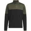ADIDAS DWR BLOCK 1/4-ZIP GOLF SWEATSHIRT – OLIVE STRATA / BLACK -CLUBS Sales Shop DWR COLOURBLOCK KHAKI 600x600 1