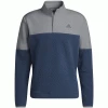 ADIDAS DWR BLOCK 1/4-ZIP GOLF SWEATSHIRT – GREY THREE / CREW NAVY -CLUBS Sales Shop DWR COLOURBLOCK NAVY 600x600 1