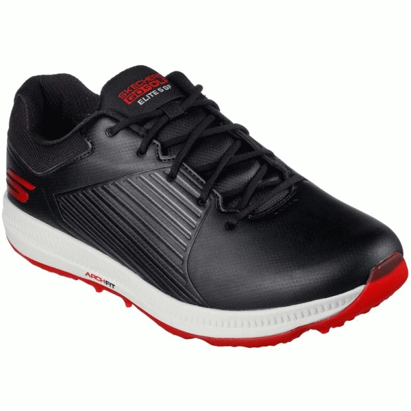 SKECHERS GO GOLF ELITE 5 GF GOLF SHOES – BLACK / RED 5 SKECHERS GO GOLF ELITE 5 GF GOLF SHOES – BLACK / RED - Image 3