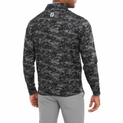 FOOTJOY CLOUD CAMO MIDLAYER – BLACK -CLUBS Sales Shop FJ BLACK CAMO MID MODEL BACK 600x600 1