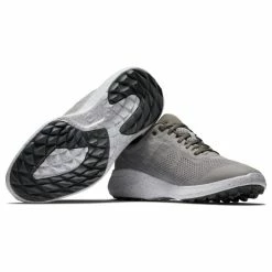 FOOTJOY FLEX ATHLETIC GOLF SHOES 56146 – HEATHER GREY -CLUBS Sales Shop FJ FLEX H G C BOTTOM AND SIDE 600x600 1