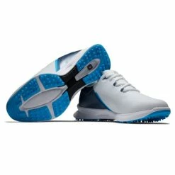 FOOTJOY 2023 FUEL SPORT 55454 GOLF SHOES – WHITE / NAVY / BLUE -CLUBS Sales Shop FJ FUEL SPORT W N B BOTTOM AND SIDE 600x600 1