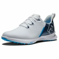 FOOTJOY 2023 FUEL SPORT 55454 GOLF SHOES – WHITE / NAVY / BLUE -CLUBS Sales Shop FJ FUEL SPORT W N B FRONT 600x600 1