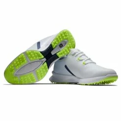 FOOTJOY 2023 FUEL SPORT 55453 GOLF SHOES – WHITE / NAVY / GREEN -CLUBS Sales Shop FJ FUEL SPORT W N G BOTTOM AND FRONT 600x600 1