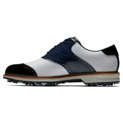 FOOTJOY 2023 PREMIER SERIES WILCOX GOLF SHOES 54323 – WHITE / NAVY / BLACK -CLUBS Sales Shop FJ PS WILCOX W N B LEFT SIDE 600x600 1