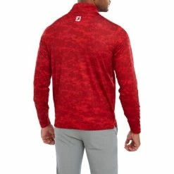 FOOTJOY CLOUD CAMO MIDLAYER – RED -CLUBS Sales Shop FJ RED CAMO MID MODEL BACK 600x600 1