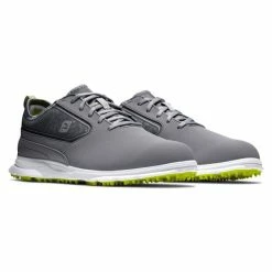 FOOTJOY SUPERLITES XP 58086 GOLF SHOES – GREY / WHITE / LIME -CLUBS Sales Shop FJ SUPERLIGHTS XP GREY FRONTS 600x600 1
