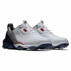 FOOTJOY TOUR ALPHA 55500 GOLF SHOES – WHITE / NAVY / GREY -CLUBS Sales Shop FJ TOUR ALPHA W N R FRONTS 600x600 1