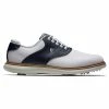FOOTJOY TRADITIONS 57899 GOLF SHOES – WHITE / NAVY -CLUBS Sales Shop FJ TRADITIONS W N RIGHT SIDE 600x600 1