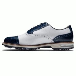 FOOTJOY PREMIER SERIES TARLOW 53904 GOLF SHOES – WHITE / NAVY -CLUBS Sales Shop FJ539042 600x600 1