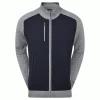 FOOTJOY WOOL BLEND TECH FULL ZIP GOLF SWEATER – NAVY / GREY -CLUBS Sales Shop FJT1 600x600 1