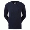 FOOTJOY WOOLBLEND V NECK GOLF PULLOVER – NAVY