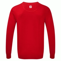 FOOTJOY WOOLBLEND V NECK GOLF PULLOVER – RED -CLUBS Sales Shop FJWBRED2 600x600 1