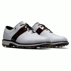 FOOTJOY PREMIERE SERIES GARRETT LEIGHT PACKARD 54297 GOLF SHOES – WHITE / TORTOISE -CLUBS Sales Shop FJ 542973 600x600 1