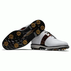 FOOTJOY PREMIERE SERIES GARRETT LEIGHT PACKARD 54297 GOLF SHOES – WHITE / TORTOISE -CLUBS Sales Shop FJ 542974 600x600 1