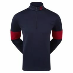 FOOTJOY RIBBED CHILL-OUT XTREME GOLF PULLOVER – NAVY / RED