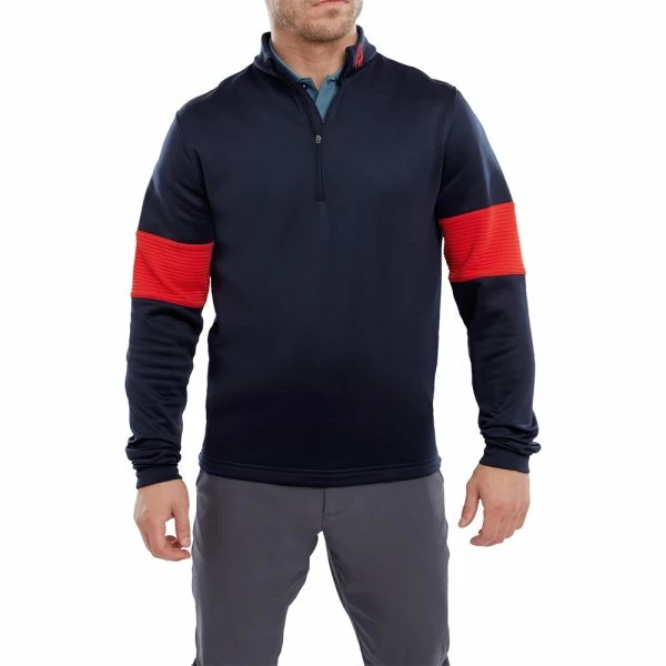 FOOTJOY RIBBED CHILL-OUT XTREME GOLF PULLOVER – NAVY / RED 5 FOOTJOY RIBBED CHILL-OUT XTREME GOLF PULLOVER – NAVY / RED - Image 3