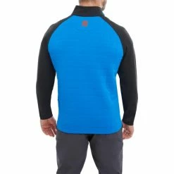 FOOTJOY QUILTED JACQUARD CHILL-OUT XP GOLF PULLOVER – SAPPHIRE / BLACK / ORANGE -CLUBS Sales Shop FJ 88836 03 600x600 1