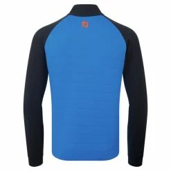 FOOTJOY QUILTED JACQUARD CHILL-OUT XP GOLF PULLOVER – SAPPHIRE / BLACK / ORANGE -CLUBS Sales Shop FJ 88836 04 600x600 1