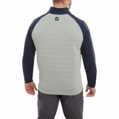 FOOTJOY QUILTED JACQUARD CHILL-OUT XP GOLF PULLOVER – GREY / NAVY -CLUBS Sales Shop FJ 88837 03 600x600 1