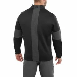 FOOTJOY RIBBED CHILL-OUT XTREME GOLF PULLOVER – BLACK / CHARCOAL -CLUBS Sales Shop FJ Ribbed Black 3jpg 600x600 1