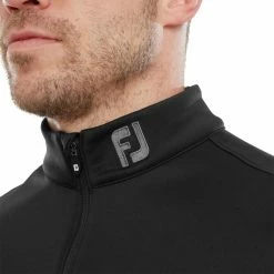 FOOTJOY RIBBED CHILL-OUT XTREME GOLF PULLOVER – BLACK / CHARCOAL -CLUBS Sales Shop FJ Ribbed Black 5 600x600 1