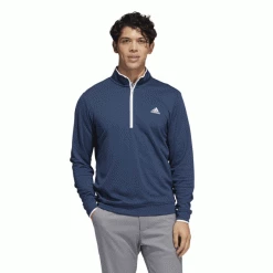 ADIDAS PRIMEGREEN 1/4 ZIP GOLF PULLOVER – NAVY / WHITE -CLUBS Sales Shop HF2974 APP on model standar 600x600 1