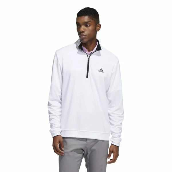 ADIDAS PRIMEGREEN 1/4 ZIP GOLF PULLOVER – WHITE 8 ADIDAS PRIMEGREEN 1/4 ZIP GOLF PULLOVER – WHITE - Image 6
