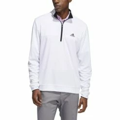 ADIDAS PRIMEGREEN 1/4 ZIP GOLF PULLOVER – WHITE 12 ADIDAS PRIMEGREEN 1/4 ZIP GOLF PULLOVER – WHITE -CLUBS Sales Shop HM8263 4 APPAREL On Model Front View white 600x600 1