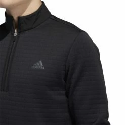 ADIDAS DWR LC 1/4-ZIP GOLF PULLOVER – BLACK -CLUBS Sales Shop HM8280 7 APPAREL On Model Detail View 1 white 600x600 1