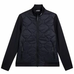 J.LINDEBERG QUILTED HYBRID JACKET – BLACK