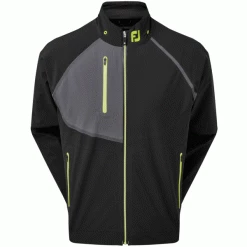 FOOTJOY HYDROTOUR WATERPROOF GOLF RAIN JACKET – BLACK / CHARCOAL / LIME
