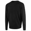 ISLAND GREEN RAGLAN SLEEVE CREW NECK GOLF SWEATER – BLACK