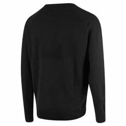 ISLAND GREEN RAGLAN SLEEVE CREW NECK GOLF SWEATER – BLACK -CLUBS Sales Shop IGRAGLANBLACK 2 600x600 1