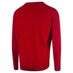 ISLAND GREEN RAGLAN SLEEVE CREW NECK GOLF SWEATER – RED -CLUBS Sales Shop IGRAGLANRED 2 600x600 1