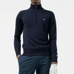 J.LINDEBERG GOLF KIAN MERINO ZIP NECK SWEATER – NAVY 9 J.LINDEBERG GOLF KIAN MERINO ZIP NECK SWEATER – NAVY -CLUBS Sales Shop JL Kian Navy 3 600x600 1