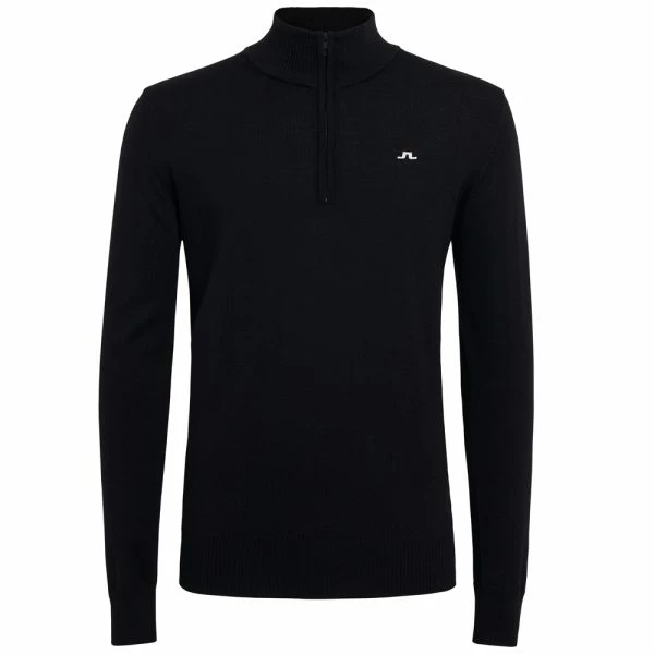 J.LINDEBERG GOLF KIAN MERINO ZIP NECK SWEATER – BLACK 3 J.LINDEBERG GOLF KIAN MERINO ZIP NECK SWEATER – BLACK